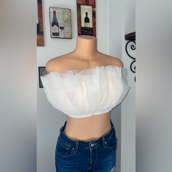 NWT STEVE MAIDEN ELAINE TULLE CROP TOP SIZE S - Picture 5 of 10